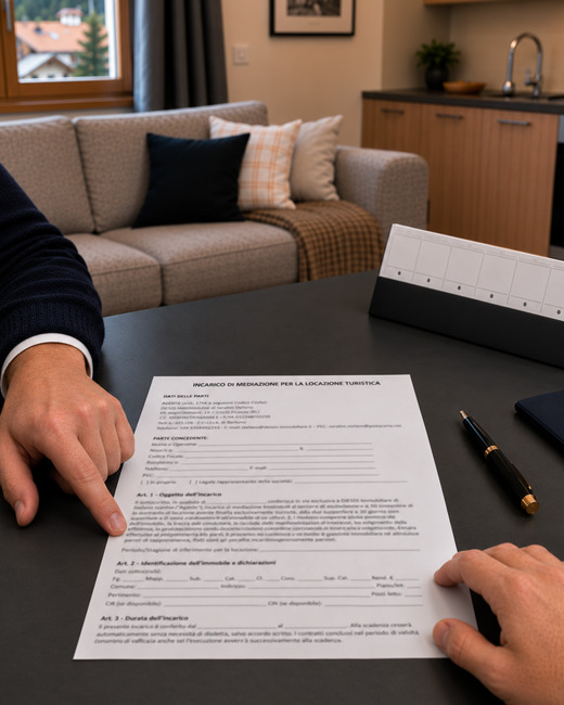 Proprietario e inquilino che firmano un contratto di affitto
